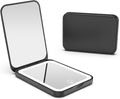 2025 Pocket Mirror, Rechargeable Dimmable 3 Color Lighting 1X/3X LED Compact Travel Makeup Mirror for Purse, Portable, Folding, Handheld, Small Lighted Mirror for Women Gift, Black