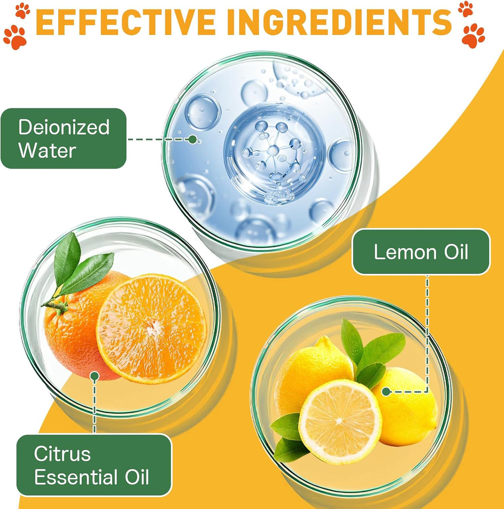 Cat Deterrent Spray - Safe Indoor & Outdoor Deterrent for Furniture Protection, Effective Training Aid with Natural Ingredients - Non-Toxic Anti-Scratch Formula