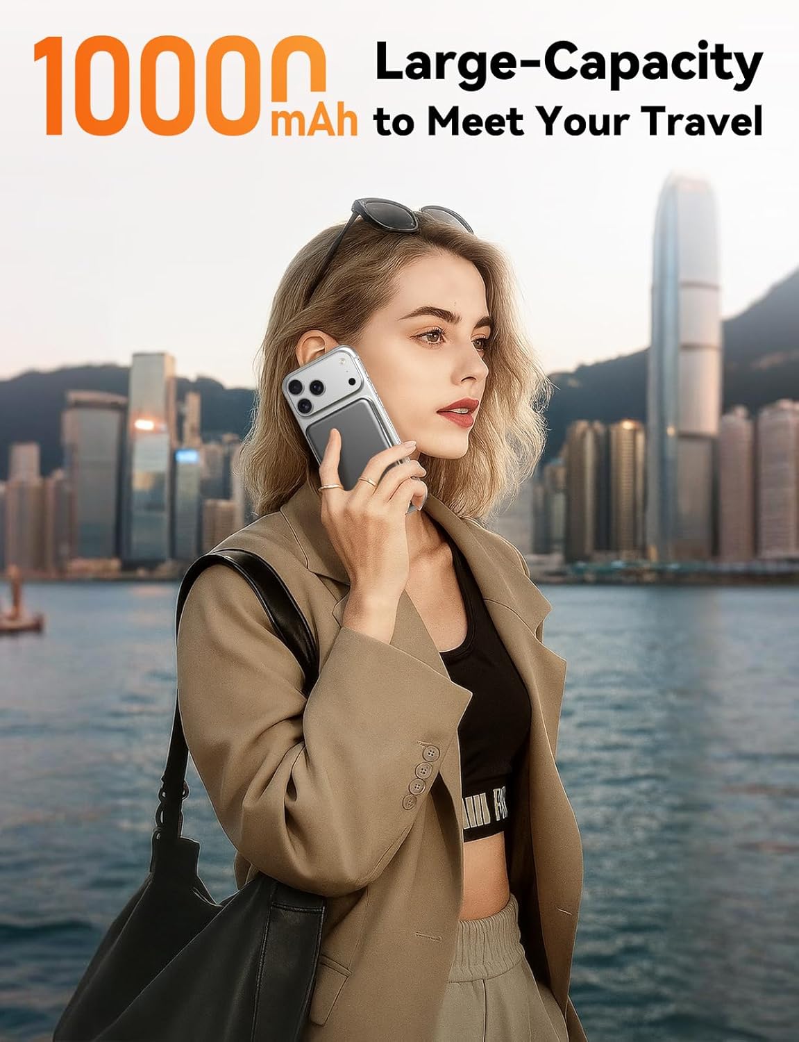 Magsafe Battery Pack, 5000mAh Magnetic Power Bank with Type-C Cable 20W PD Fast Charging Lighting Input Wireless Portable Charger for iPhone 17/16/15/14/13/12/ All Series