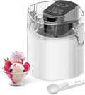 Ice Cream Maker, 1.5-Qt Ice Cream Machine and Frozen Yogurt Machine, 1.5-Qt Insulated Freezer Bowl, LCD Screen and Timer, Quick Results, Easy to Operate and Clean